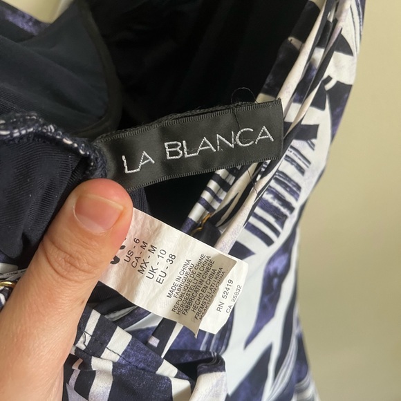 La Blanca Women's Underwire Cross Back One Piece Swimsuit US size 6 - Picture 5 of 8